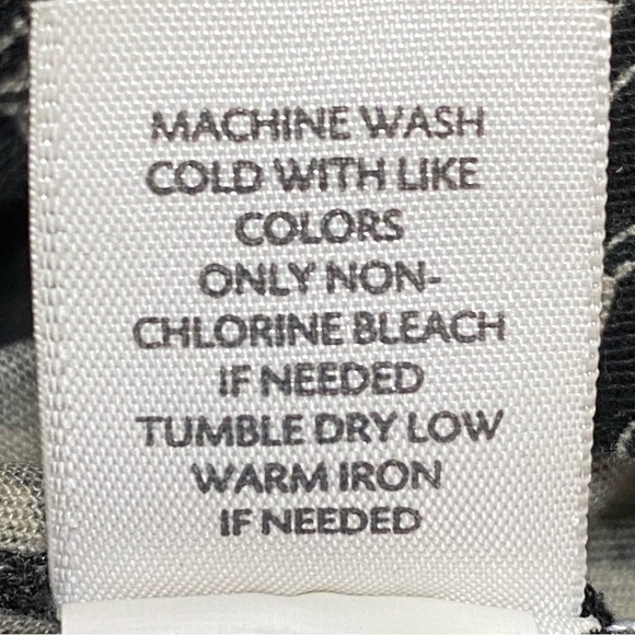 J Jill Black White Floral Stretch Pants Size 6 Petite Boho Pull On Cropped - Picture 6 of 7